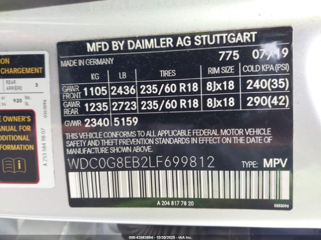 2020 MERCEDES-BENZ GLC 300 WDC0G8EB2LF699812 Photo 8