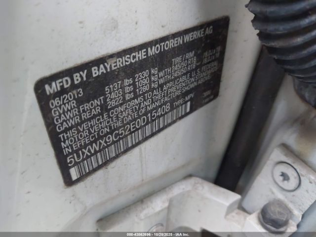 2014 BMW X3 5UXWX9C52E0D15408 Photo 8