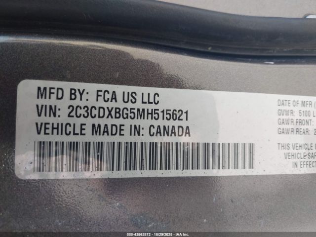 2021 DODGE CHARGER 2C3CDXBG5MH515621 Photo 8