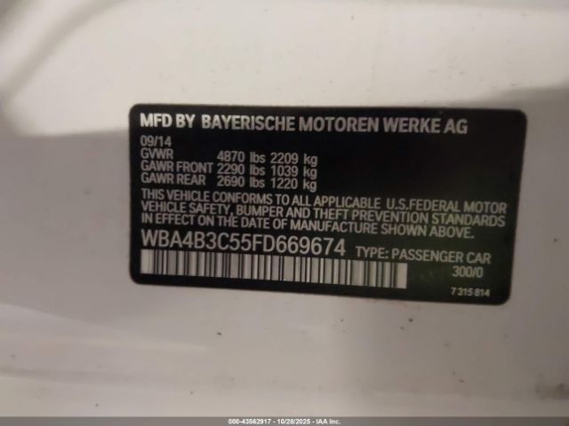 2015 BMW 435I GRAN COUPE WBA4B3C55FD669674 Photo 8