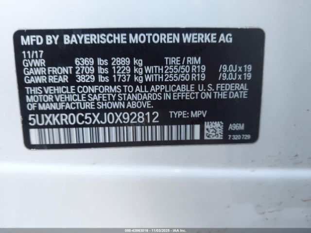 2018 BMW X5 5UXKR0C5XJ0X92812 Photo 8