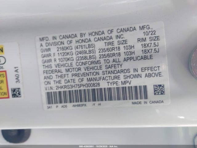 2023 HONDA CR-V 2HKRS3H75PH300828 Photo 8