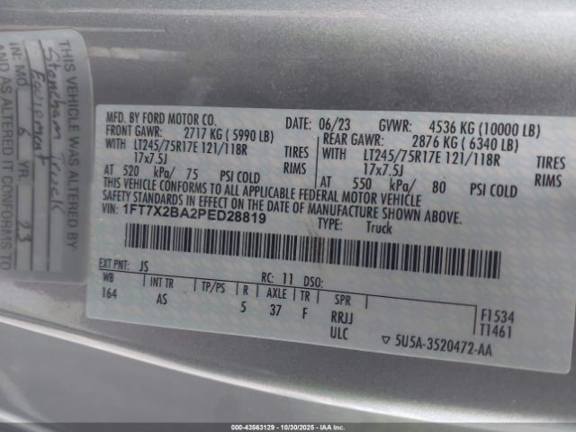 2023 FORD F-250 1FT7X2BA2PED28819 Photo 8