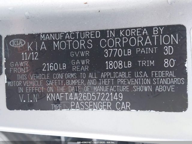 2013 KIA FORTE KNAFT4A26D5722149 Photo 8