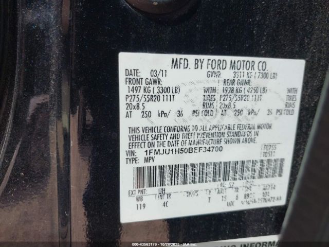 2011 FORD EXPEDITION 1FMJU1H50BEF34700 Photo 8