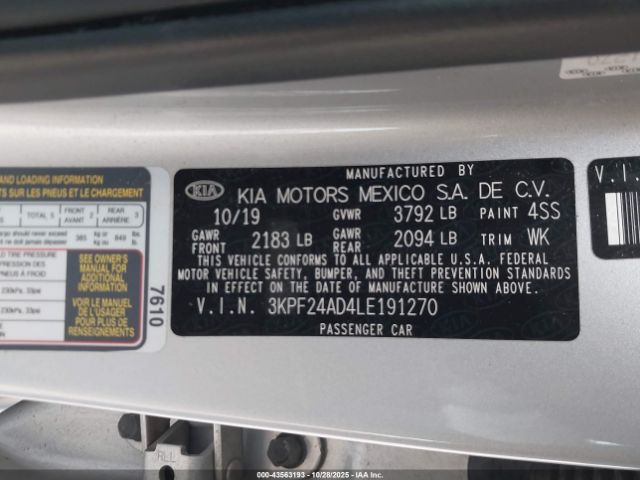 2020 KIA FORTE 3KPF24AD4LE191270 Photo 8