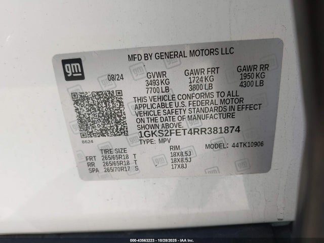GMC lm2 2024 1GKS2FET4RR381874 Image 9