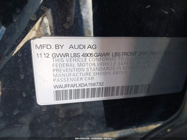 2013 AUDI A4 WAUFFAFLXDA158732 Photo 8