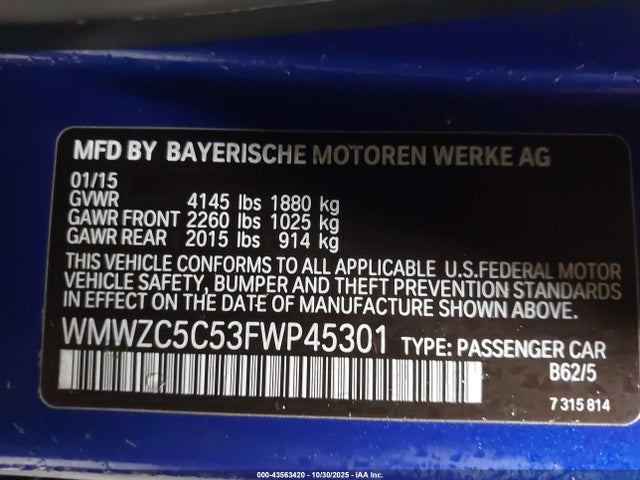 2015 MINI COUNTRYMAN WMWZC5C53FWP45301 Photo 8