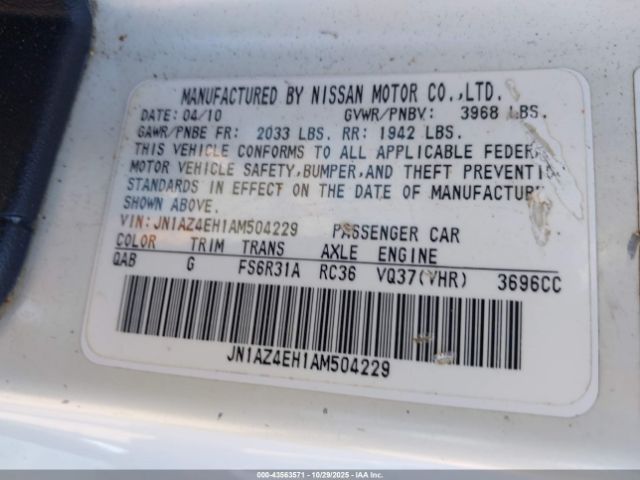 2010 NISSAN 370Z JN1AZ4EH1AM504229 Photo 8