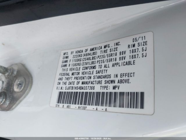 2011 ACURA RDX 5J8TB1H54BA007366 Photo 8