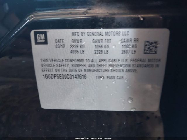 2012 CADILLAC CTS 1G6DP5E39C0147616 Photo 8