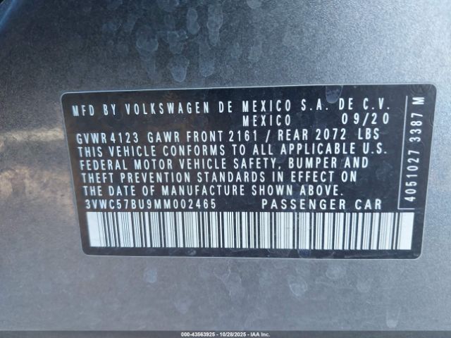 2021 VOLKSWAGEN JETTA 3VWC57BU9MM002465 Photo 8