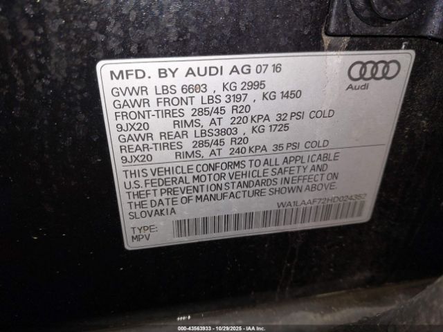 2017 AUDI Q7 WA1LAAF72HD024352 Photo 8