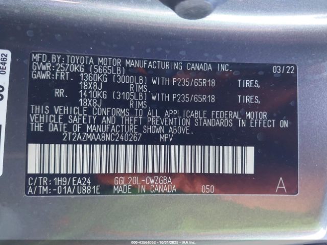 2022 LEXUS RX 350 2T2AZMAA8NC240267 Photo 8