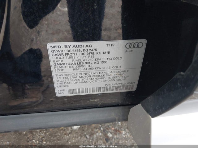 2020 AUDI Q5 WA1ANAFY5L2043471 Photo 8
