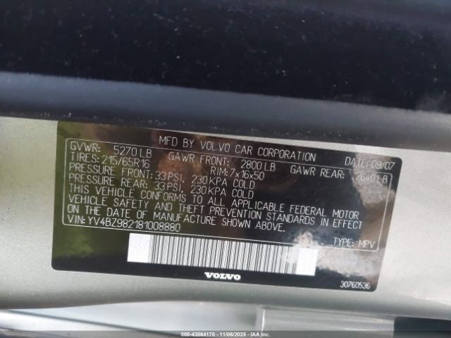 2008 VOLVO XC70 YV4BZ982181008880 Photo 8