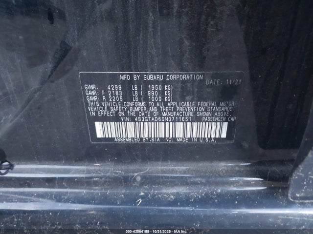 4S3GTAD60N3711651 Subaru Impreza Premium 5-door
