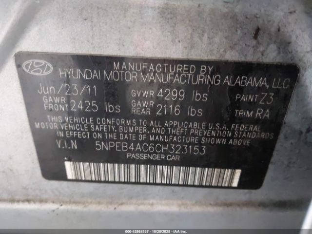 2012 HYUNDAI SONATA 5NPEB4AC6CH323153 Photo 8
