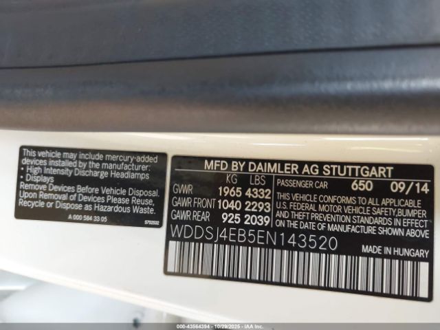 2014 MERCEDES-BENZ CLA 250 WDDSJ4EB5EN143520 Photo 8