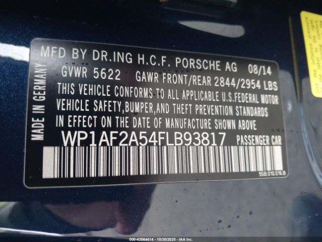 2015 PORSCHE MACAN WP1AF2A54FLB93817 Photo 8