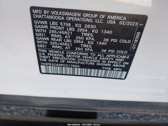 2023 VOLKSWAGEN ATLAS CROSS SPORT 1V2FE2CA9PC217856 Photo 8