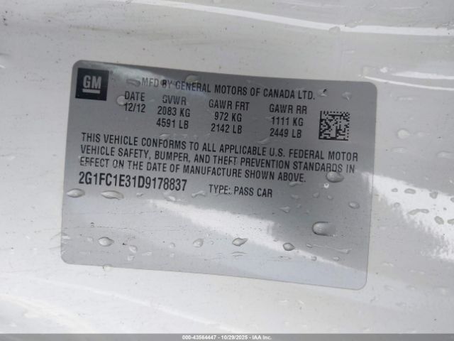 2013 CHEVROLET CAMARO 2G1FC1E31D9178837 Photo 8