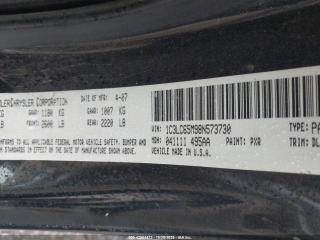 2008 CHRYSLER SEBRING 1C3LC65M98N573730 Photo 8