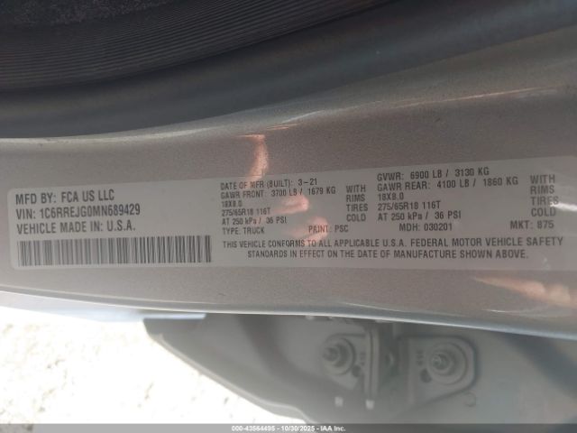 2021 RAM 1500 1C6RREJG0MN689429 Photo 8