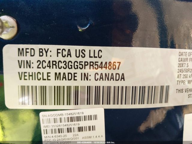 2023 CHRYSLER PACIFICA 2C4RC3GG5PR544867 Photo 8