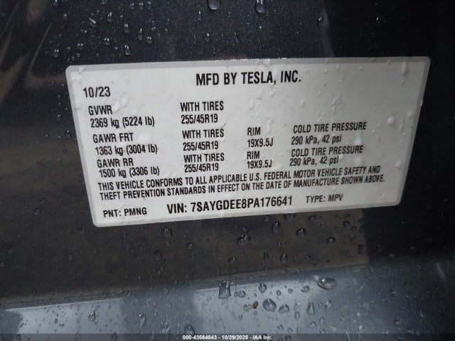 2023 TESLA MODEL Y 7SAYGDEE8PA176641 Photo 8
