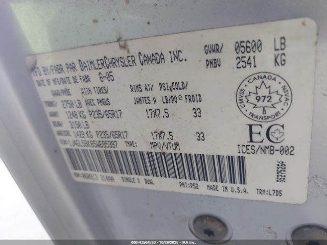 2005 JEEP LIBERTY 1J4GL58K85W695397 Photo 8