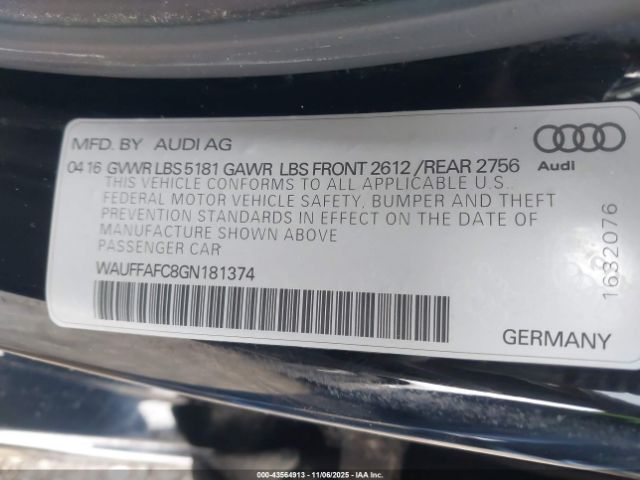 2016 AUDI A6 WAUFFAFC8GN181374 Photo 8