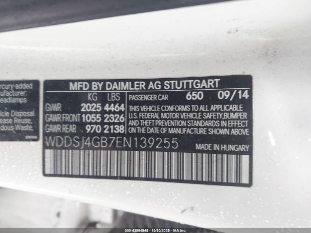 2014 MERCEDES-BENZ CLA 250 WDDSJ4GB7EN139255 Photo 8