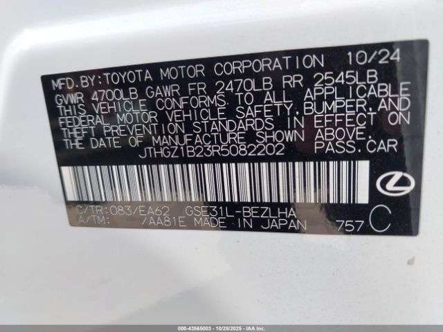 2024 LEXUS IS 350 JTHGZ1B23R5082202 Photo 8