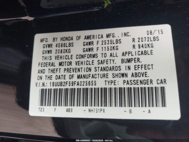 2015 ACURA TLX 19UUB2F59FA025655 Photo 8