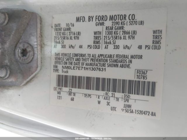 2017 FORD TRANSIT CONNECT NM0LE7E71H1307631 Photo 8