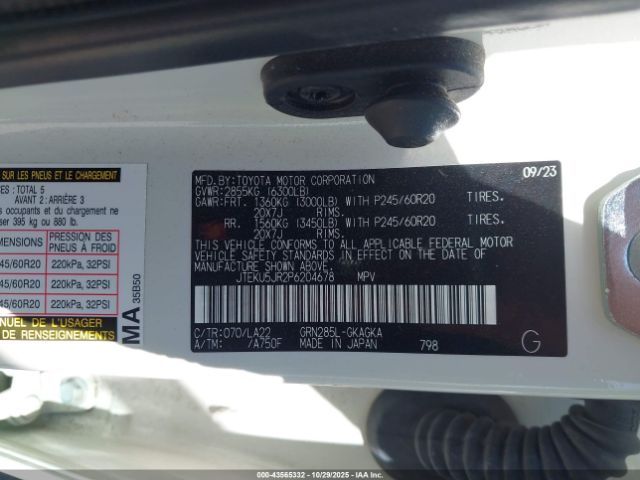 2023 TOYOTA 4RUNNER JTEKU5JR2P6204678 Photo 8
