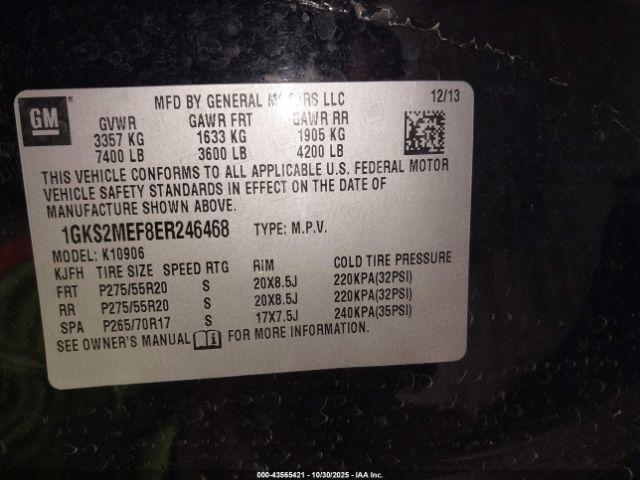 2014 GMC YUKON XL 1500 1GKS2MEF8ER246468 Photo 8