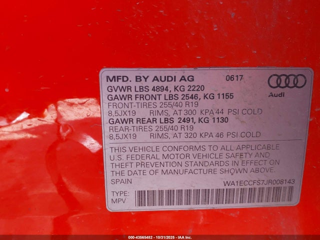 2018 AUDI Q3 WA1ECCFS7JR008143 Photo 8