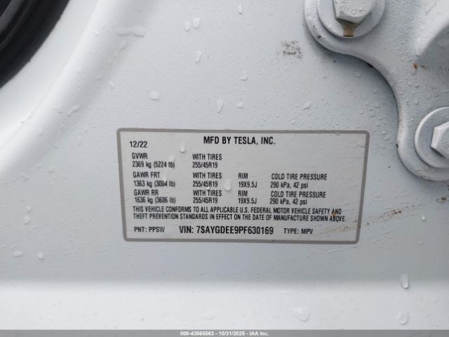2023 TESLA MODEL Y 7SAYGDEE9PF630169 Photo 8