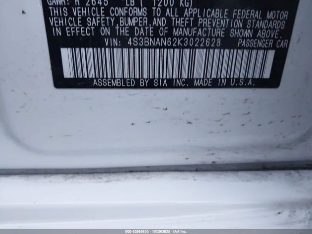 2019 SUBARU LEGACY 4S3BNAN62K3022628 Photo 8