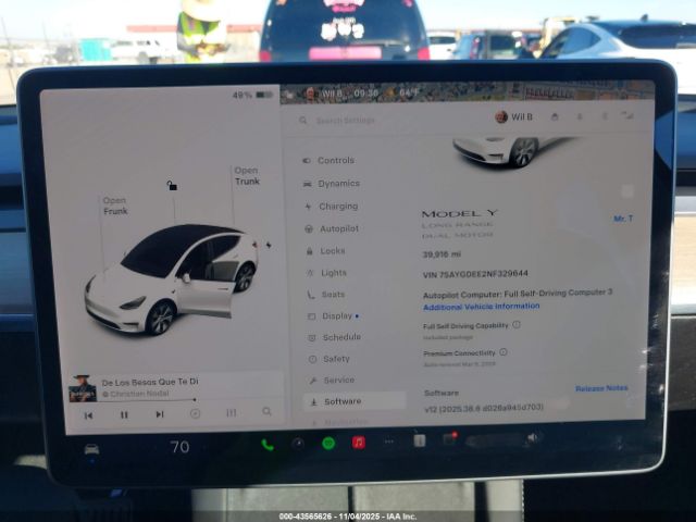 2022 TESLA MODEL Y 7SAYGDEE2NF329644 Photo 6