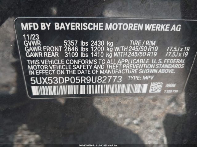 2024 BMW X3 5UX53DP05R9U82773 Photo 8