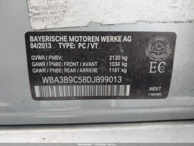 2013 BMW 335I WBA3B9C58DJ899013 Photo 8