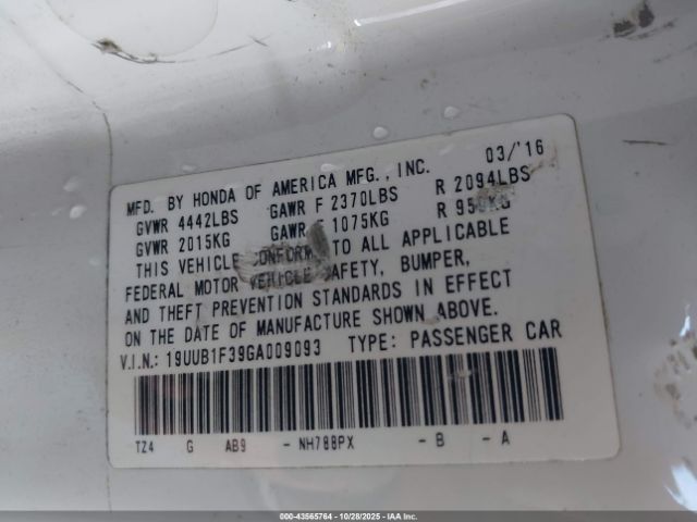 2016 ACURA TLX 19UUB1F39GA009093 Photo 8