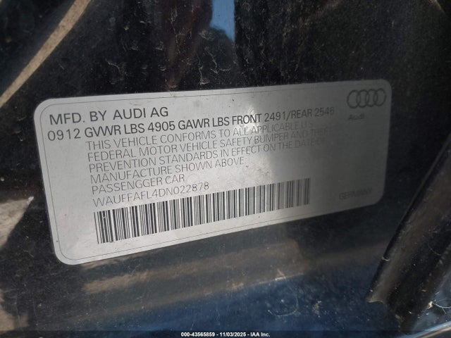 2013 AUDI A4 WAUFFAFL4DN022878 Photo 8