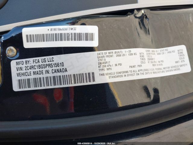 2023 CHRYSLER PACIFICA 2C4RC1BG5PR515610 Photo 8