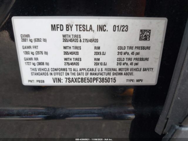 2023 TESLA MODEL X 7SAXCBE50PF385015 Photo 8