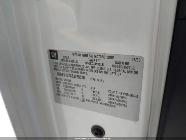 2008 GMC ACADIA 1GKEV137X8J286536 Photo 8